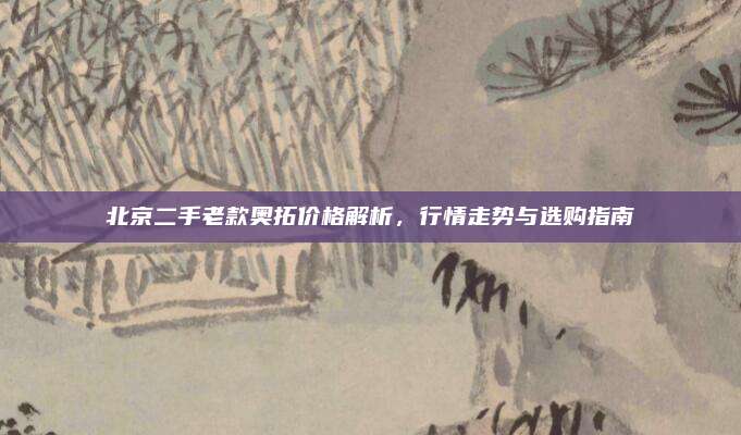 北京二手老款奥拓价格解析,行情走势与选购指南
