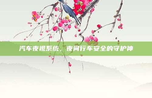 汽车夜视系统，夜间行车安全的守护神