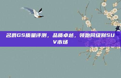 名爵GS质量评测,品质卓越,领跑同级别SUV市场