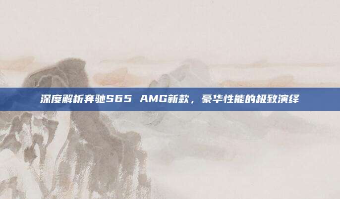 深度解析奔驰S65 AMG新款,豪华性能的极致演绎
