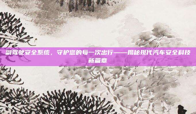 副驾驶安全系统,守护您的每一次出行——揭秘现代汽车安全科技新篇章