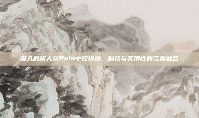 深入解析大众Polo中控模块,科技与实用性的完美融合