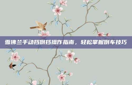 雪佛兰手动挡倒挡操作指南，轻松掌握倒车技巧
