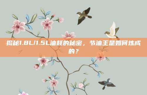 揭秘1.8L/1.5L油耗的秘密,节油王是如何炼成的?