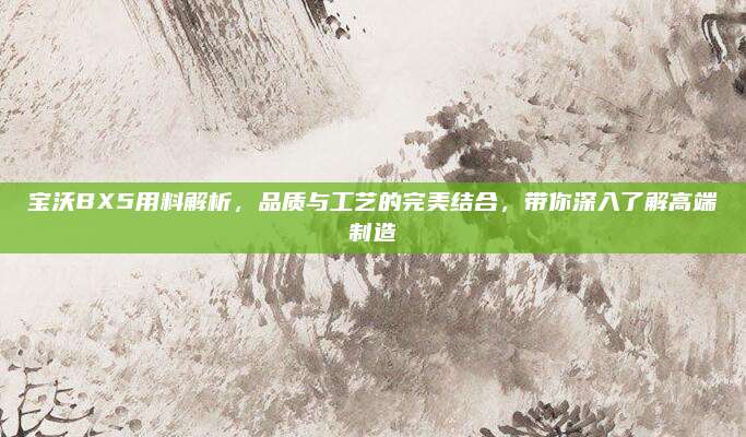 宝沃BX5用料解析,品质与工艺的完美结合,带你深入了解高端制造
