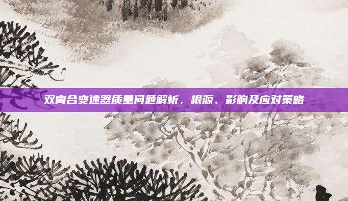 双离合变速器质量问题解析,根源、影响及应对策略