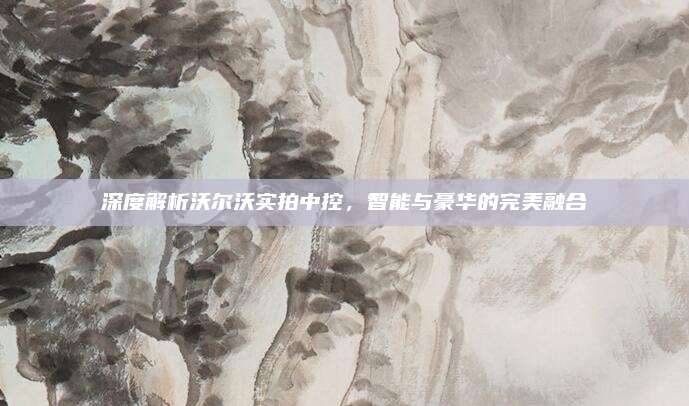 深度解析沃尔沃实拍中控,智能与豪华的完美融合