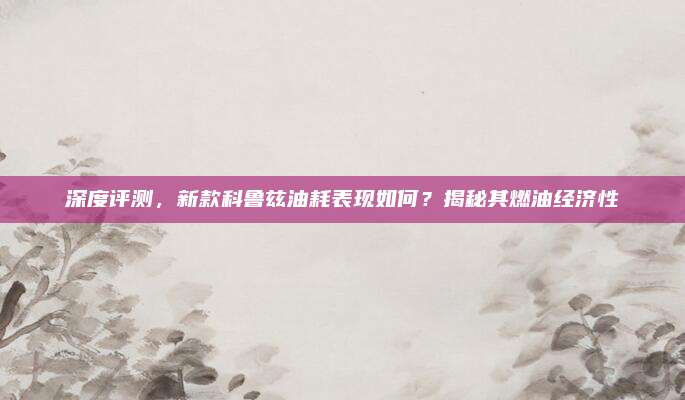 深度评测,新款科鲁兹油耗表现如何?揭秘其燃油经济性
