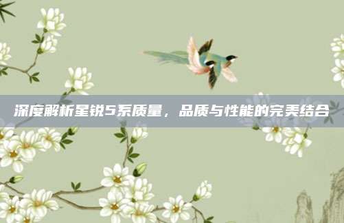 深度解析星锐5系质量,品质与性能的完美结合
