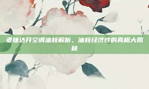 老捷达开空调油耗解析,油耗经济性的真相大揭秘