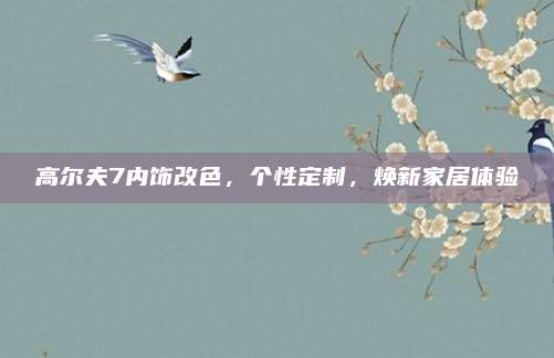 高尔夫7内饰改色,个性定制,焕新家居体验