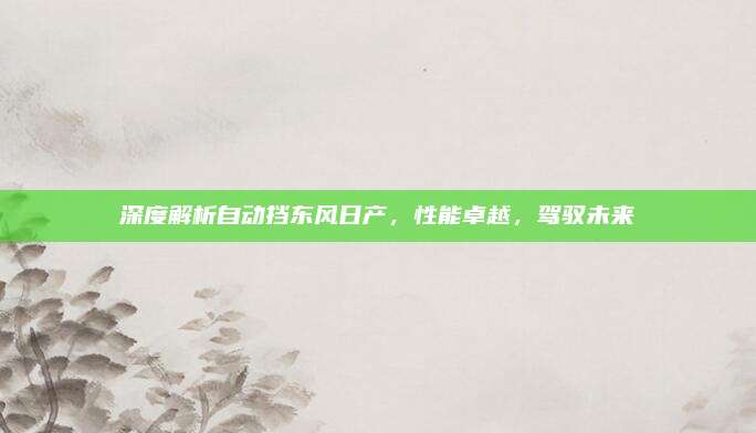 深度解析自动挡东风日产,性能卓越,驾驭未来