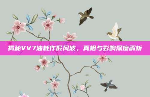 揭秘VV7油耗作假风波,真相与影响深度解析