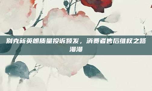 别克新英朗质量投诉频发,消费者售后维权之路漫漫
