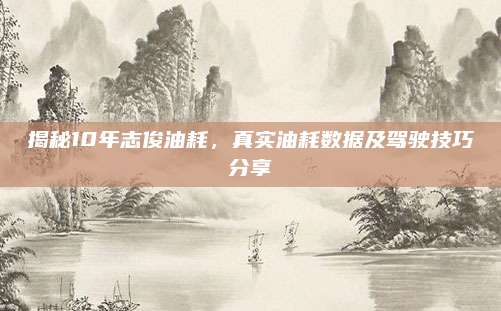 揭秘10年志俊油耗,真实油耗数据及驾驶技巧分享