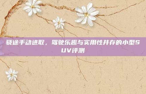 骁途手动进取,驾驶乐趣与实用性并存的小型SUV评测