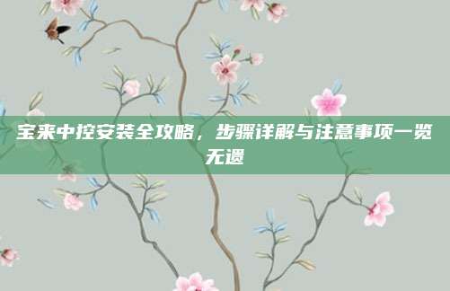 宝来中控安装全攻略,步骤详解与注意事项一览无遗