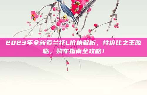 2023年全新索兰托L价格解析,性价比之王降临,购车指南全攻略!