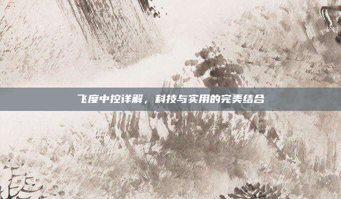 飞度中控详解,科技与实用的完美结合