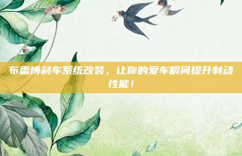 布雷博刹车系统改装,让你的爱车瞬间提升制动性能!