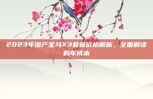 2023年国产宝马X3最新价格解析,全面解读购车成本