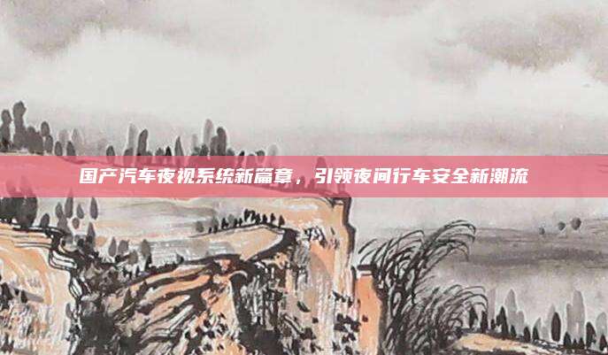国产汽车夜视系统新篇章,引领夜间行车安全新潮流