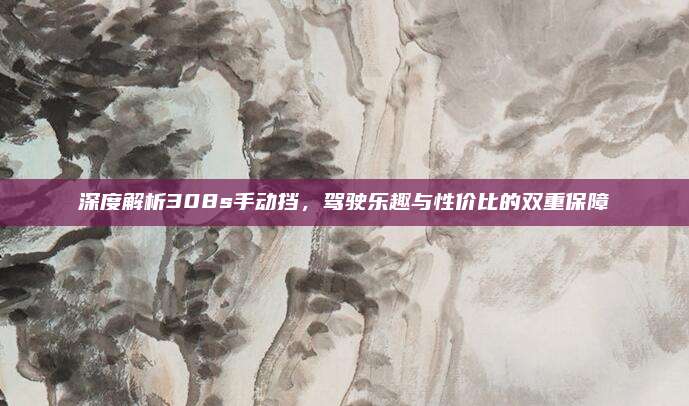 深度解析308s手动挡,驾驶乐趣与性价比的双重保障