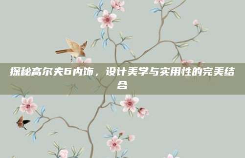 探秘高尔夫6内饰,设计美学与实用性的完美结合