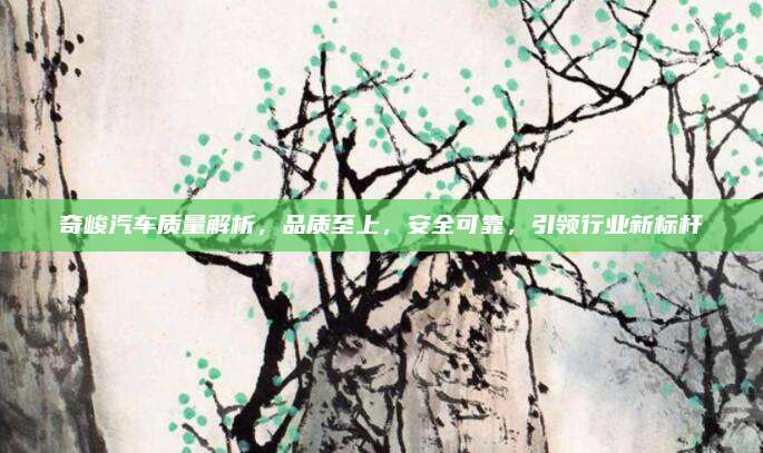 奇峻汽车质量解析,品质至上,安全可靠,引领行业新标杆