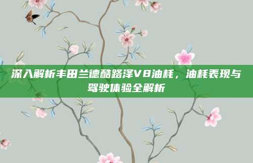 深入解析丰田兰德酷路泽V8油耗,油耗表现与驾驶体验全解析