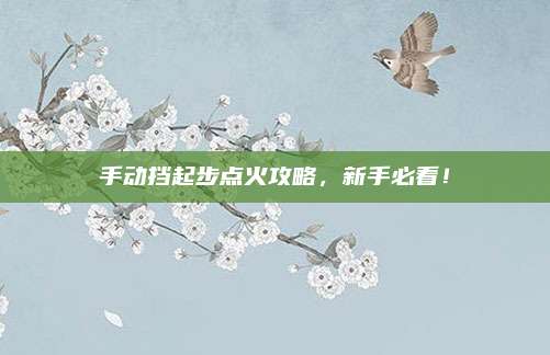 手动挡起步点火攻略,新手必看!