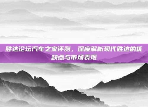 胜达论坛汽车之家评测,深度解析现代胜达的优缺点与市场表现
