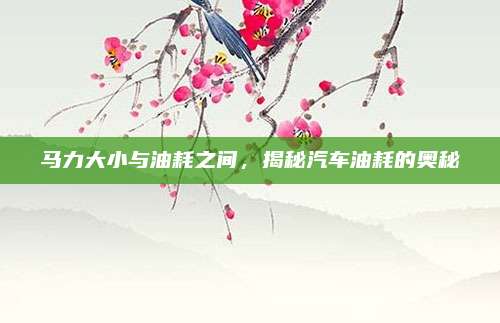 马力大小与油耗之间,揭秘汽车油耗的奥秘