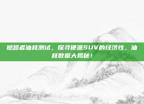 撼路者油耗测试,探寻硬派SUV的经济性,油耗数据大揭秘!