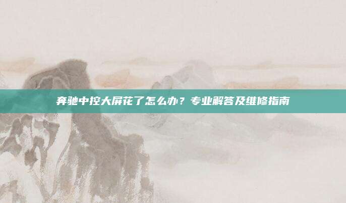 奔驰中控大屏花了怎么办?专业解答及维修指南