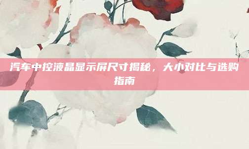 汽车中控液晶显示屏尺寸揭秘,大小对比与选购指南