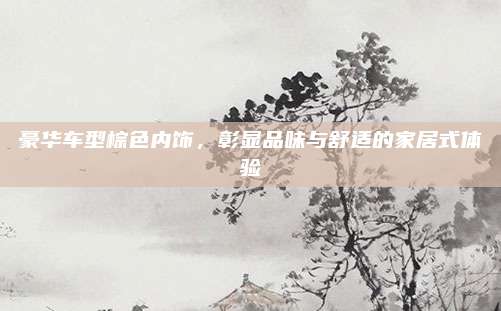 豪华车型棕色内饰,彰显品味与舒适的家居式体验