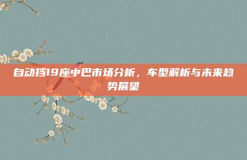 自动挡19座中巴市场分析,车型解析与未来趋势展望