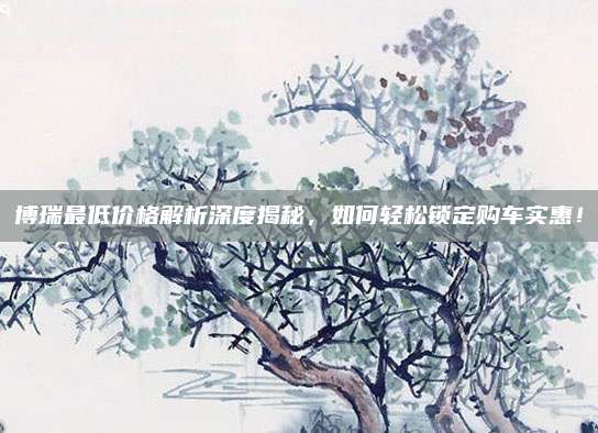 博瑞最低价格解析深度揭秘,如何轻松锁定购车实惠!