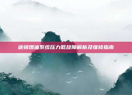 途锐燃油系统压力低故障解析及维修指南