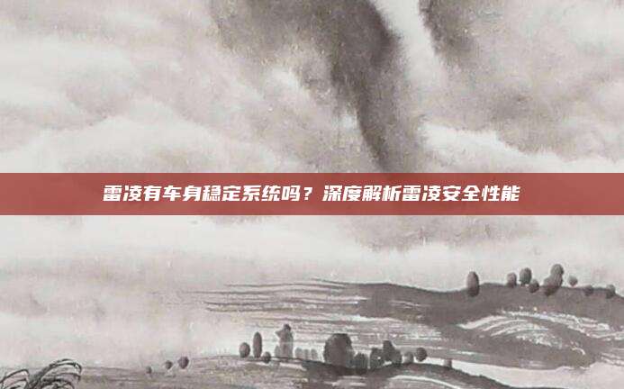 雷凌有车身稳定系统吗?深度解析雷凌安全性能