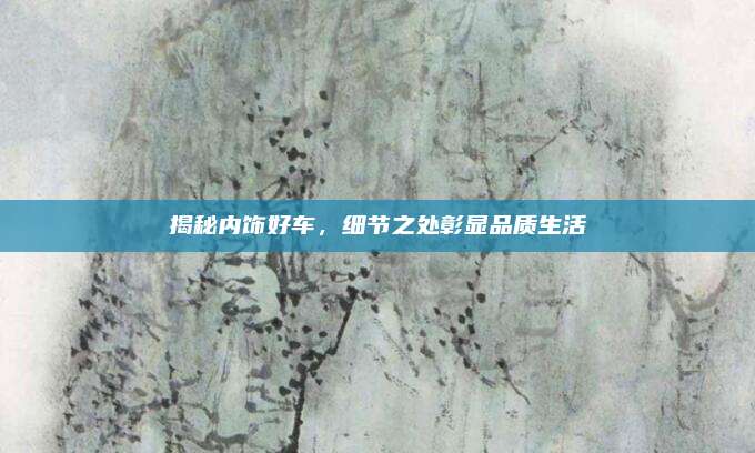 揭秘内饰好车,细节之处彰显品质生活