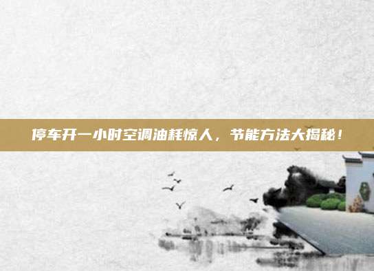 停车开一小时空调油耗惊人,节能方法大揭秘!