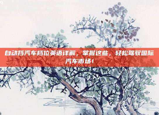 自动挡汽车档位英语详解,掌握这些,轻松驾驭国际汽车市场!