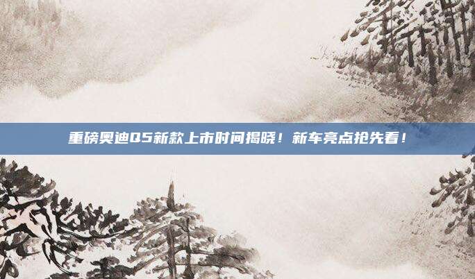 重磅奥迪Q5新款上市时间揭晓!新车亮点抢先看!
