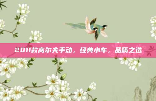 2011款高尔夫手动,经典小车,品质之选