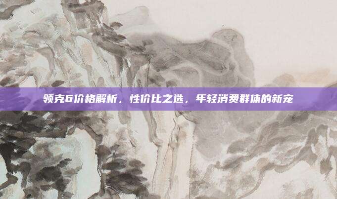 领克6价格解析,性价比之选,年轻消费群体的新宠