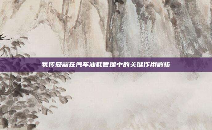 氧传感器在汽车油耗管理中的关键作用解析