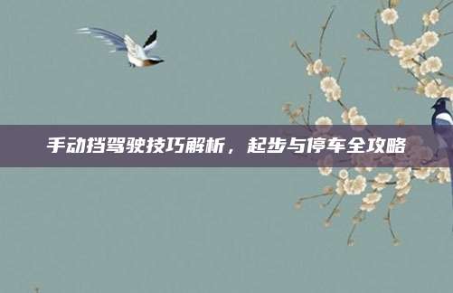 手动挡驾驶技巧解析,起步与停车全攻略