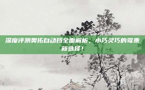 深度评测奥拓自动挡全面解析,小巧灵巧的驾乘新选择!